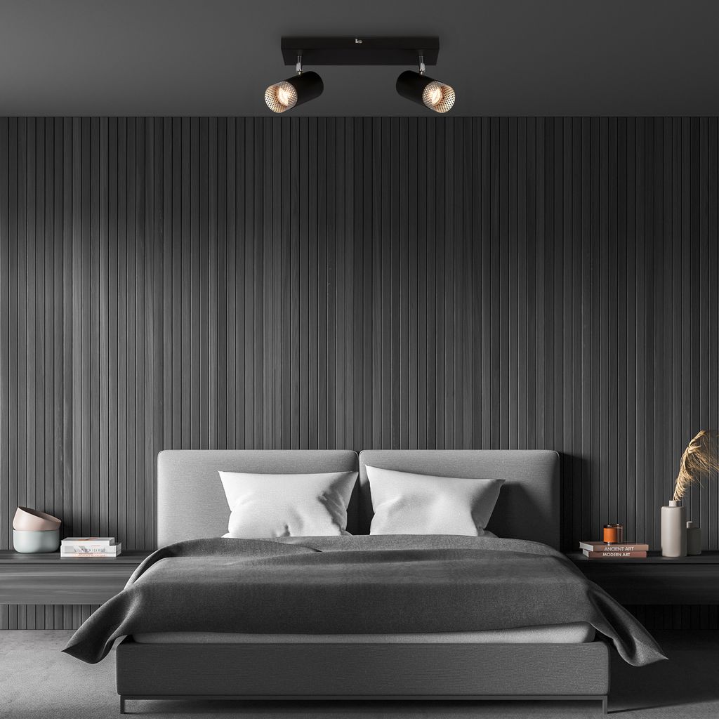 Spotlight. black-chrome matt. excl. 2xGU10/max.9W 6