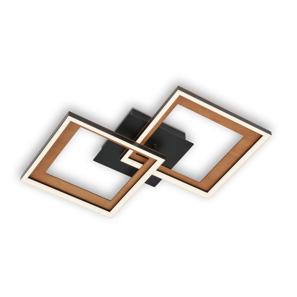 Briloner Leuchten FRAME - Wand-& Deckenleuchte - 3726015 - Stufenweise dimmbar - 3000K warmweiß - Memoryfunktion - Schwenkbar - 44 x 44 x 8 cm 1