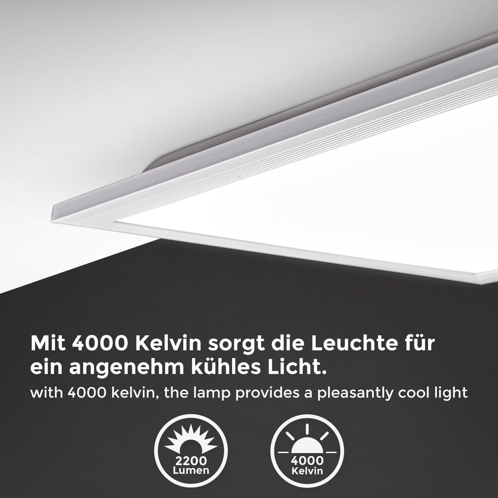 LED Panel 29.5x29.5 cm - 12W. 1300lm. neutralweiß. weiß 5