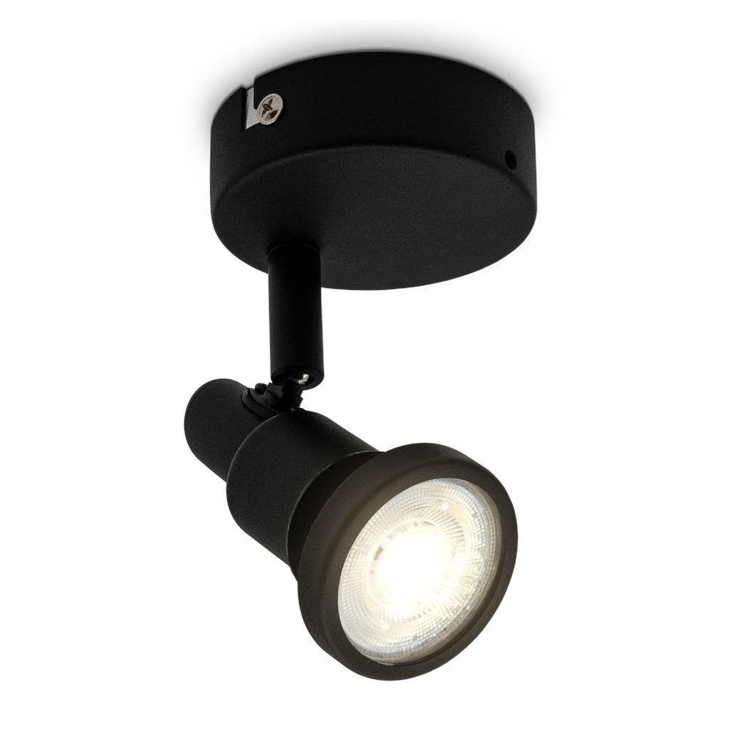 Wandlampe - 4.8W. 400lm. LED. schwenkbar. IP44. warmweiß. schwarz 8