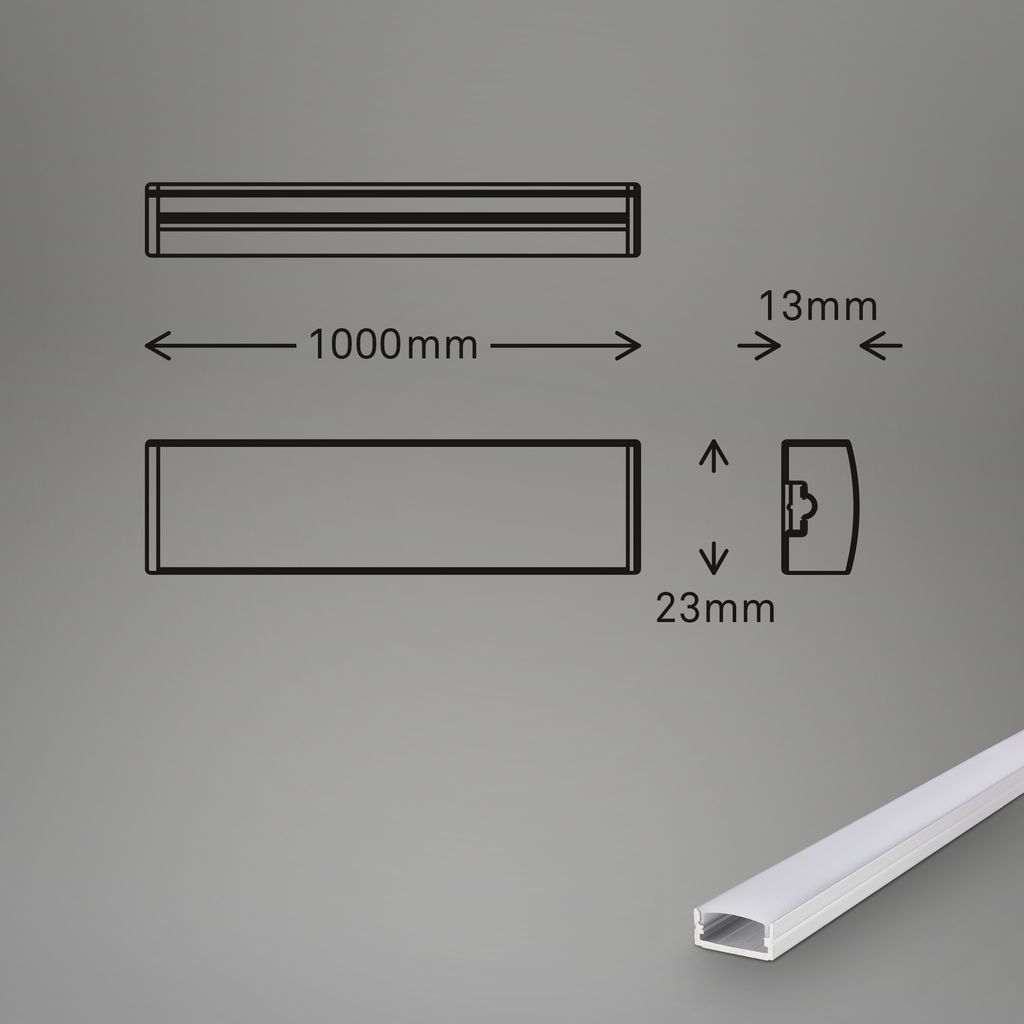 Pimp Your Stripe LED Strip 2m. RGBW mit FB + Alu-Profil silber 9