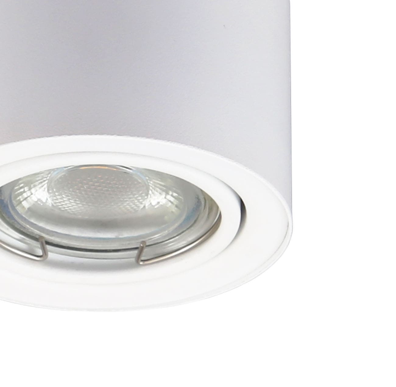 LED Deckenlampe rund 80x105mm - 1-flammig - Deckenleuchte Aufbauspot Flur Küche Bad GU10 5W 400lm 3000K warmweiß | weiß - 4