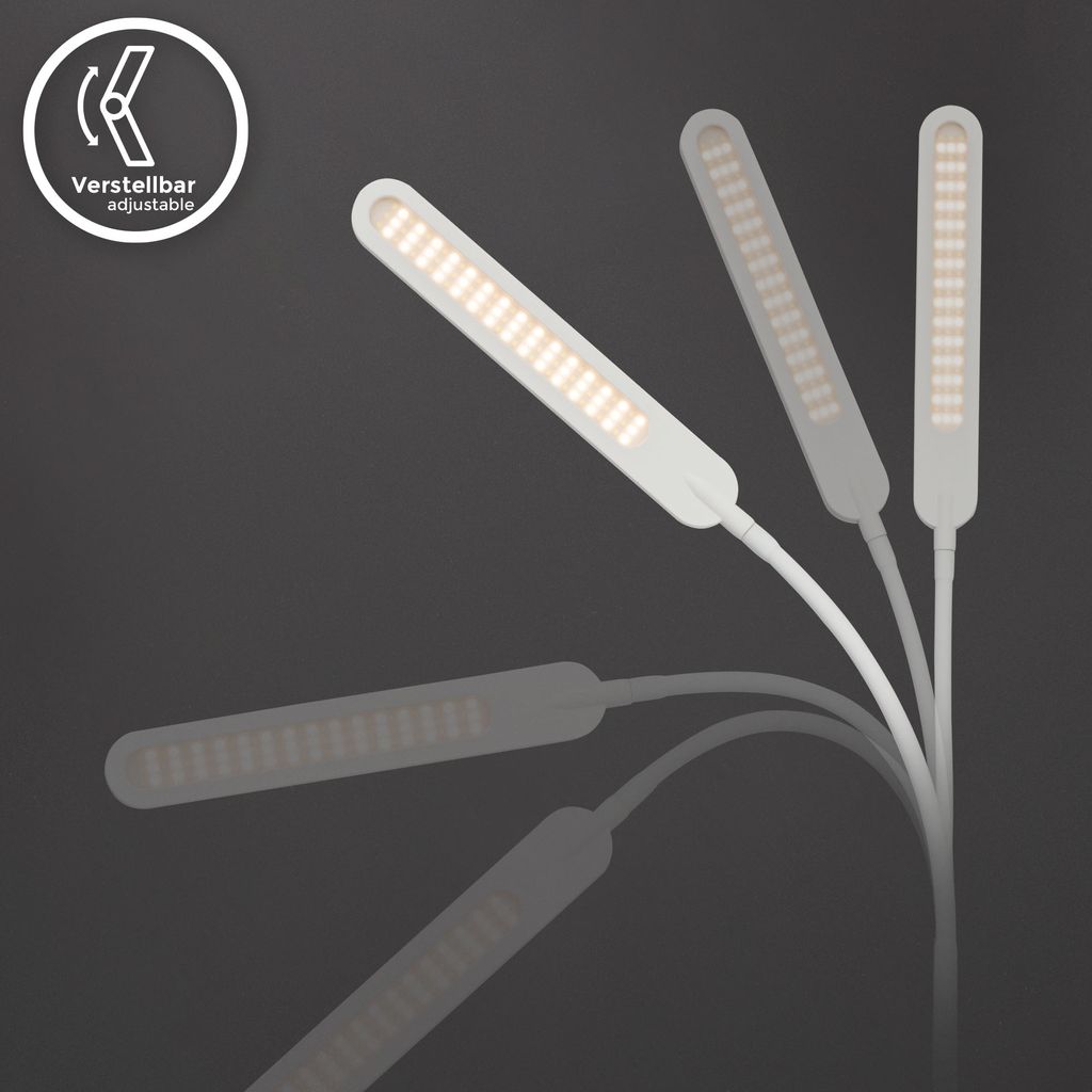 Stehlampe - 6.5W. 600lm. LED. dimmbar. schwenkbar. touch. CCT. Weiß 6