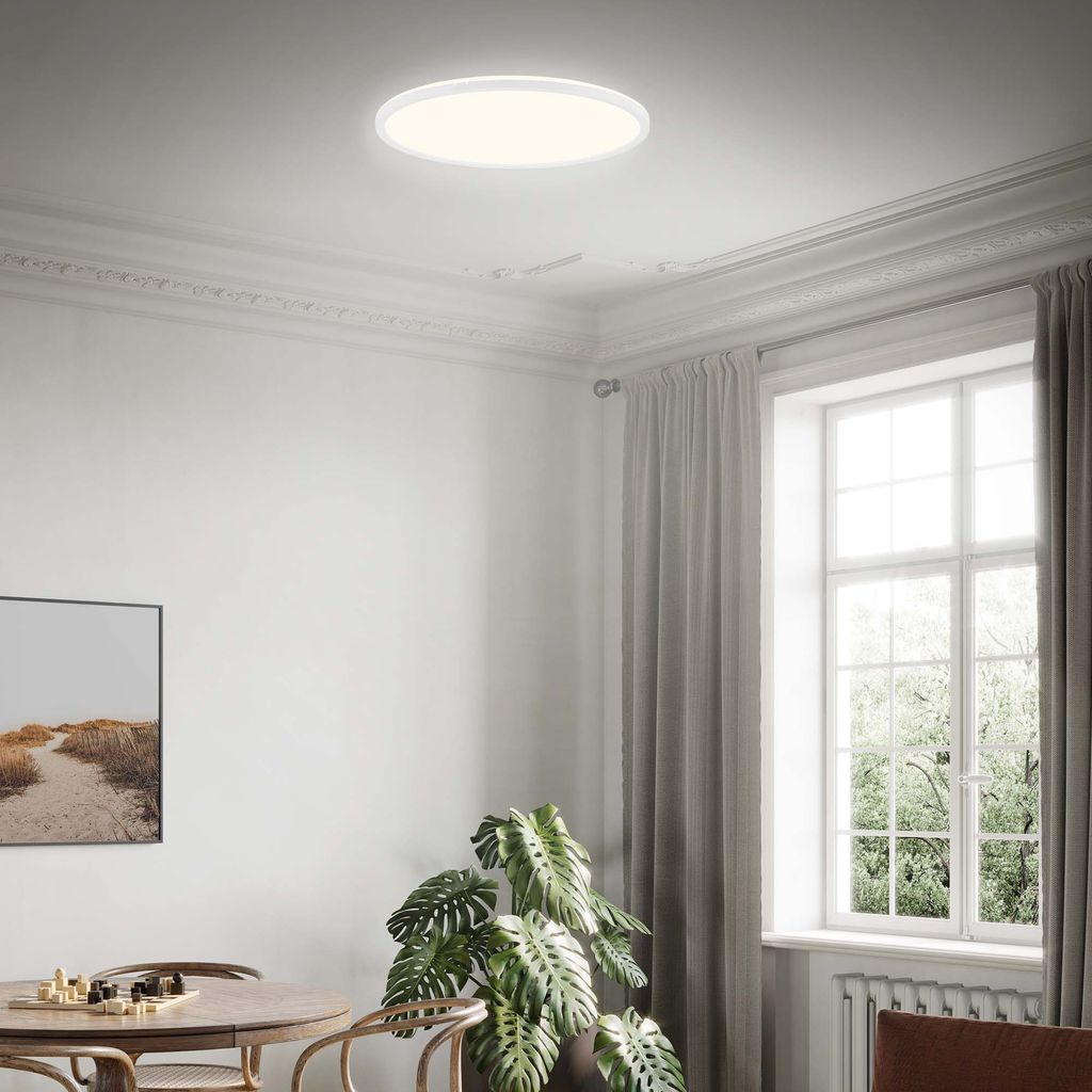 Briloner SLIM CASE LED Deckenlampe. Indirektes Licht. Neutralweißes Licht. Weiß. Ø42 x 3 cm 5