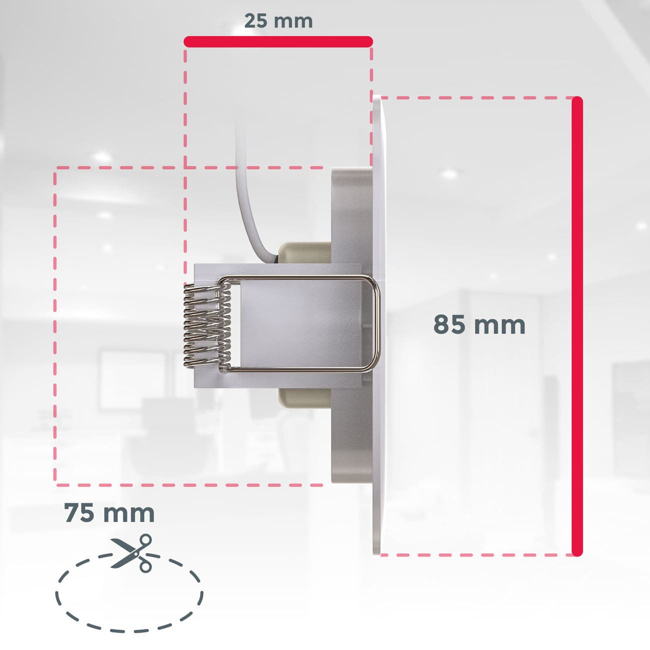 LED Einbaustrahler | Bad Einbauleuchte 5er SET | ultra flach 5W IP44 weiß - 7