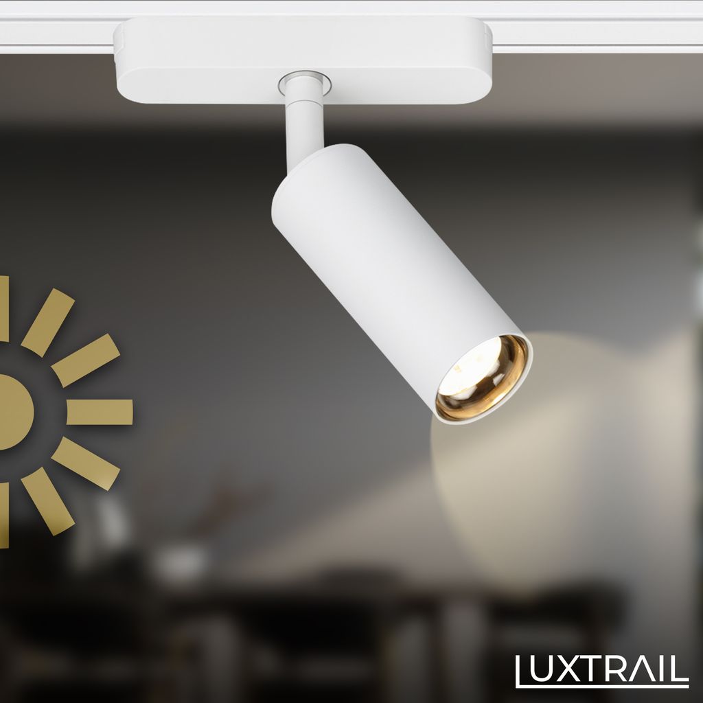 NV Track Schienensystem. Komplettset. 4x LED Spots. 2x LED Tracklight. Schwenkbar. U-Form / Z-Form. Weiß. 4 m 4