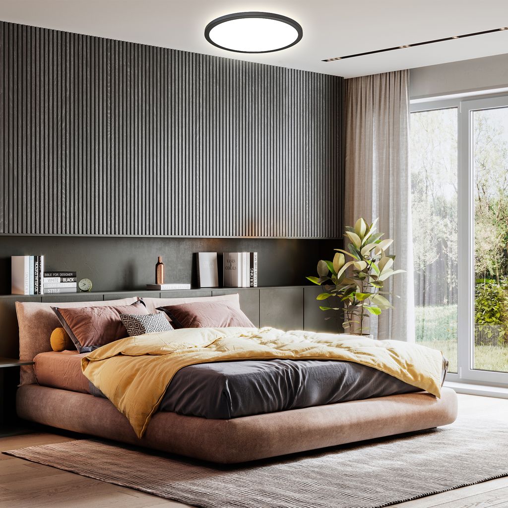 LED Panel 42 cm - 22W. 2700lm. dimmbar. Fernbedienung. RGBW. schwarz 5