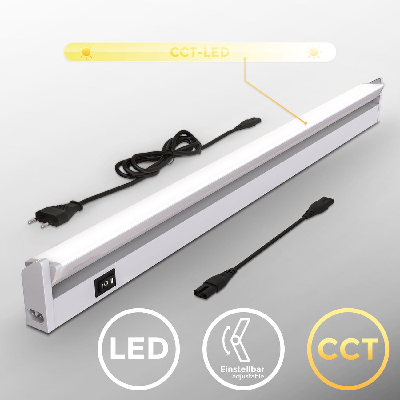 LED CCT Lichtleiste Unterschrankleuchte silber - 3