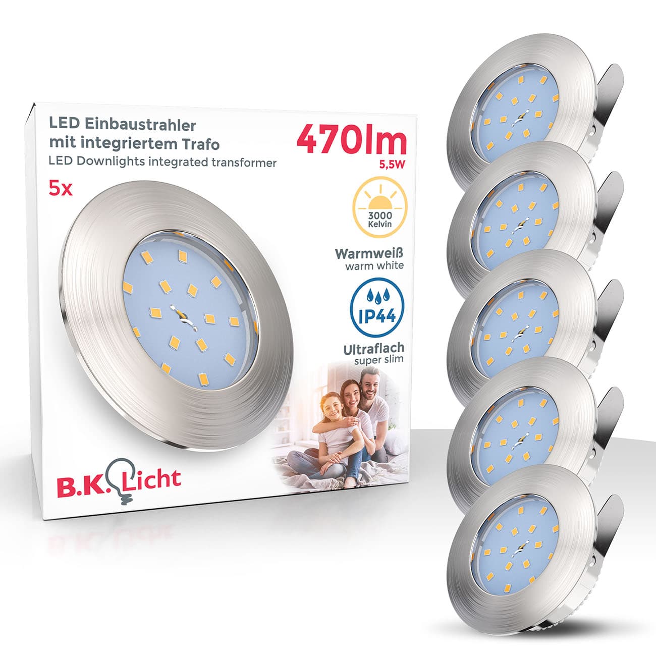 LED Einbauleuchten Bad Strahler Spots ultraflach Lampe Deckenspots IP44 NEU