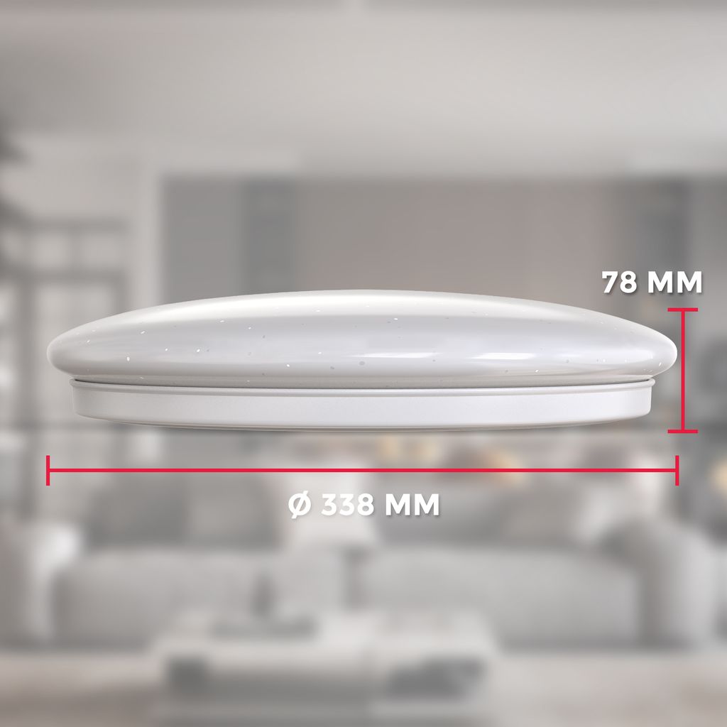 Deckenleuchte Ø33.8 cm - 17W. 1530lm. LED. dimmbar. Fernbedienung. CCT. weiß 8