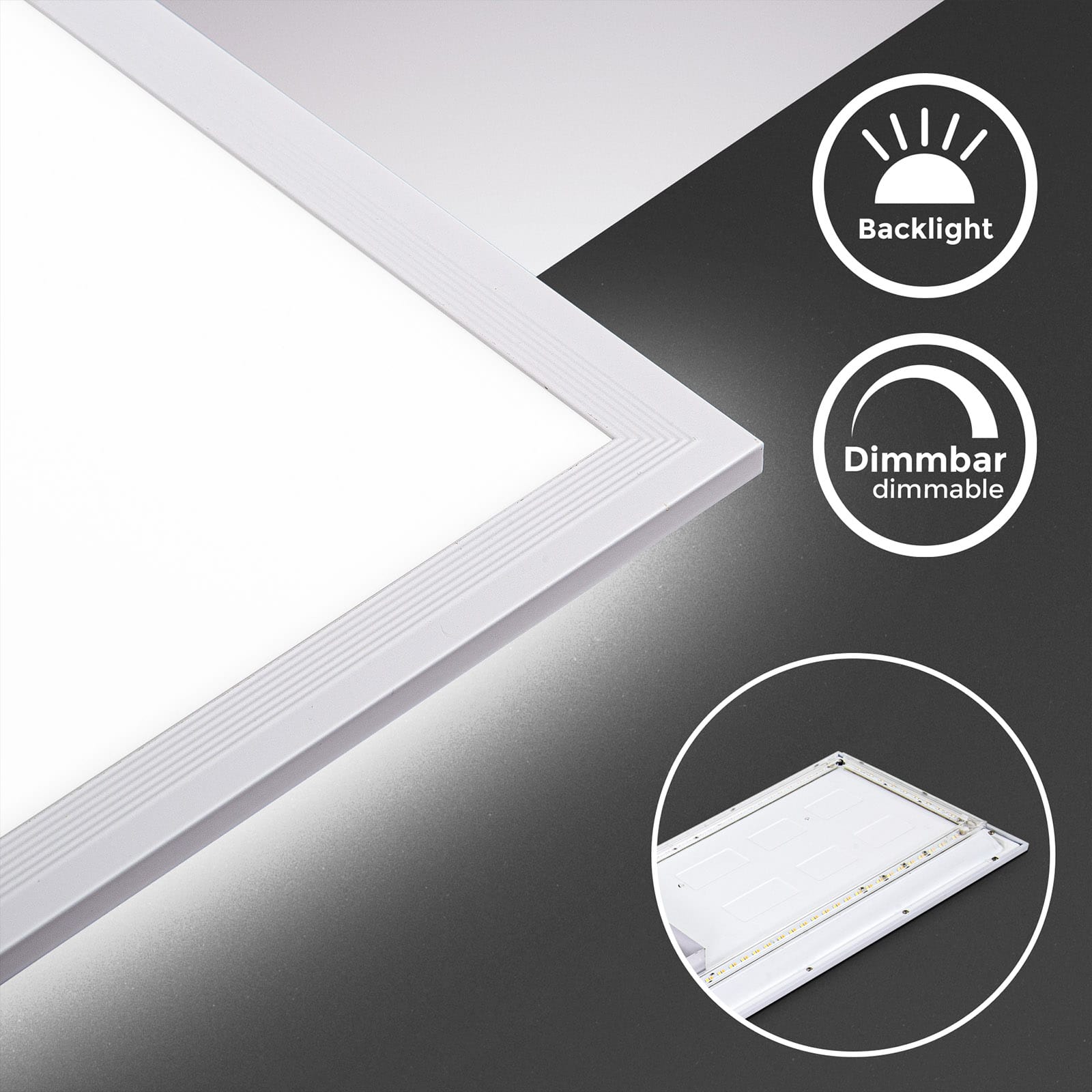 LED Panel CCT, 119,5x29,5cm, Backlight, weiß, dimmbar, Fernbedienung - 6