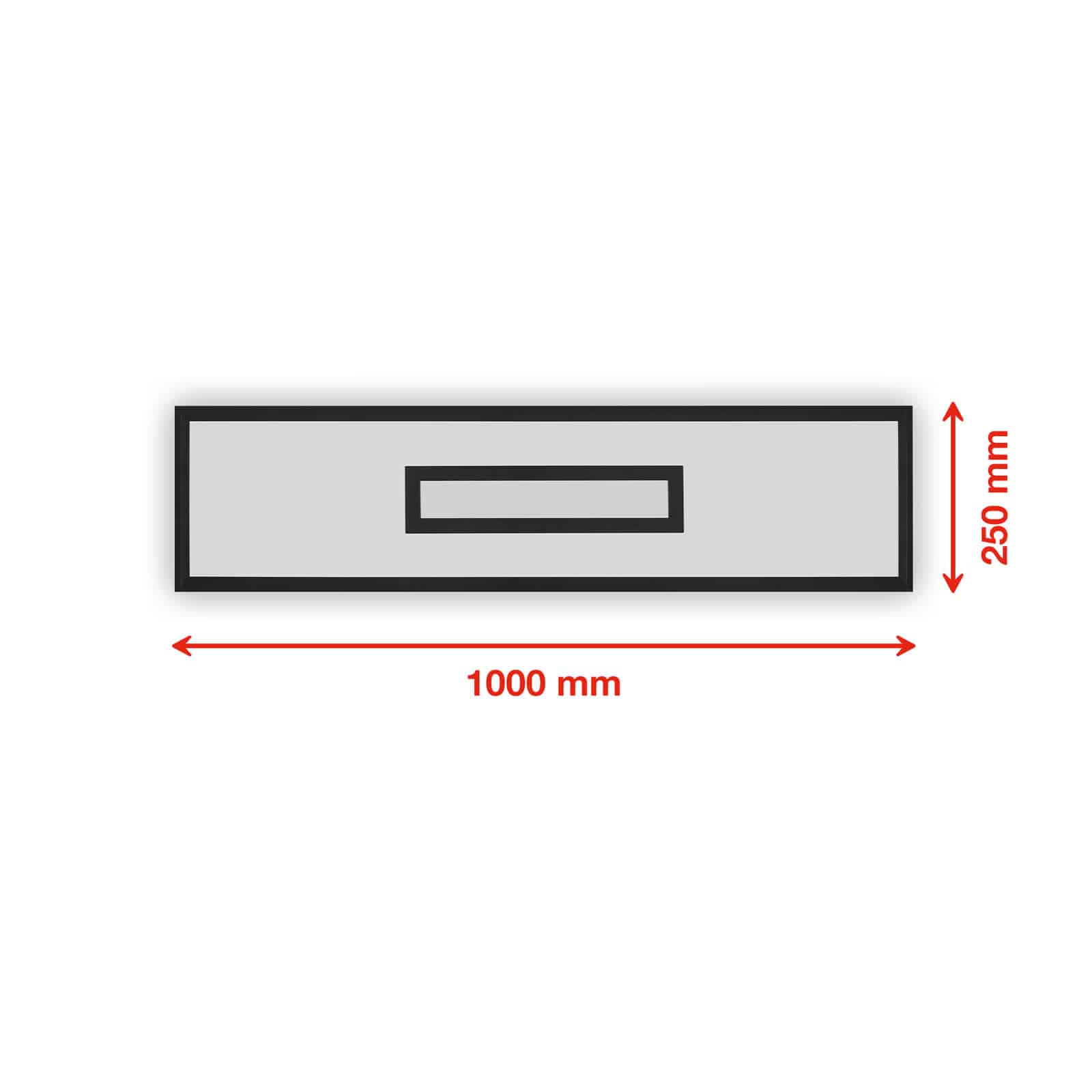  LED Panel mit Backlight dimmbar - 100x25x6cm - Deckenleuchte 24W 2500lm RGB CCT 3000–6500K Fernbedienung Timer Memory Deckenlampe Wohnzimmer | schwarz  - 5