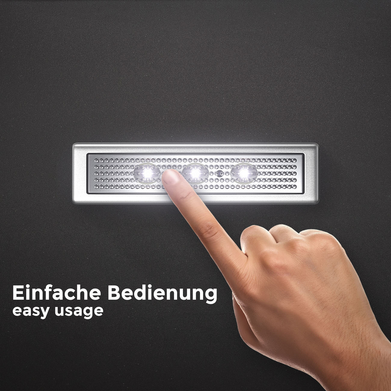 LED Push-Light mit Batteriebetrieb | 2er Set - 6