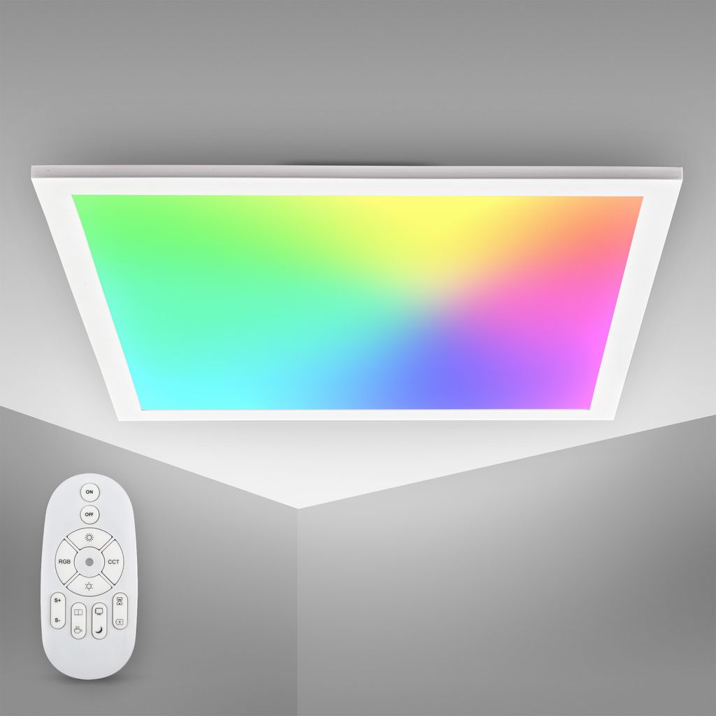 LED Panel 45x45 cm - 16W. 1400lm. dimmbar. Fernbedienung. CCT. RGB. weiß 11
