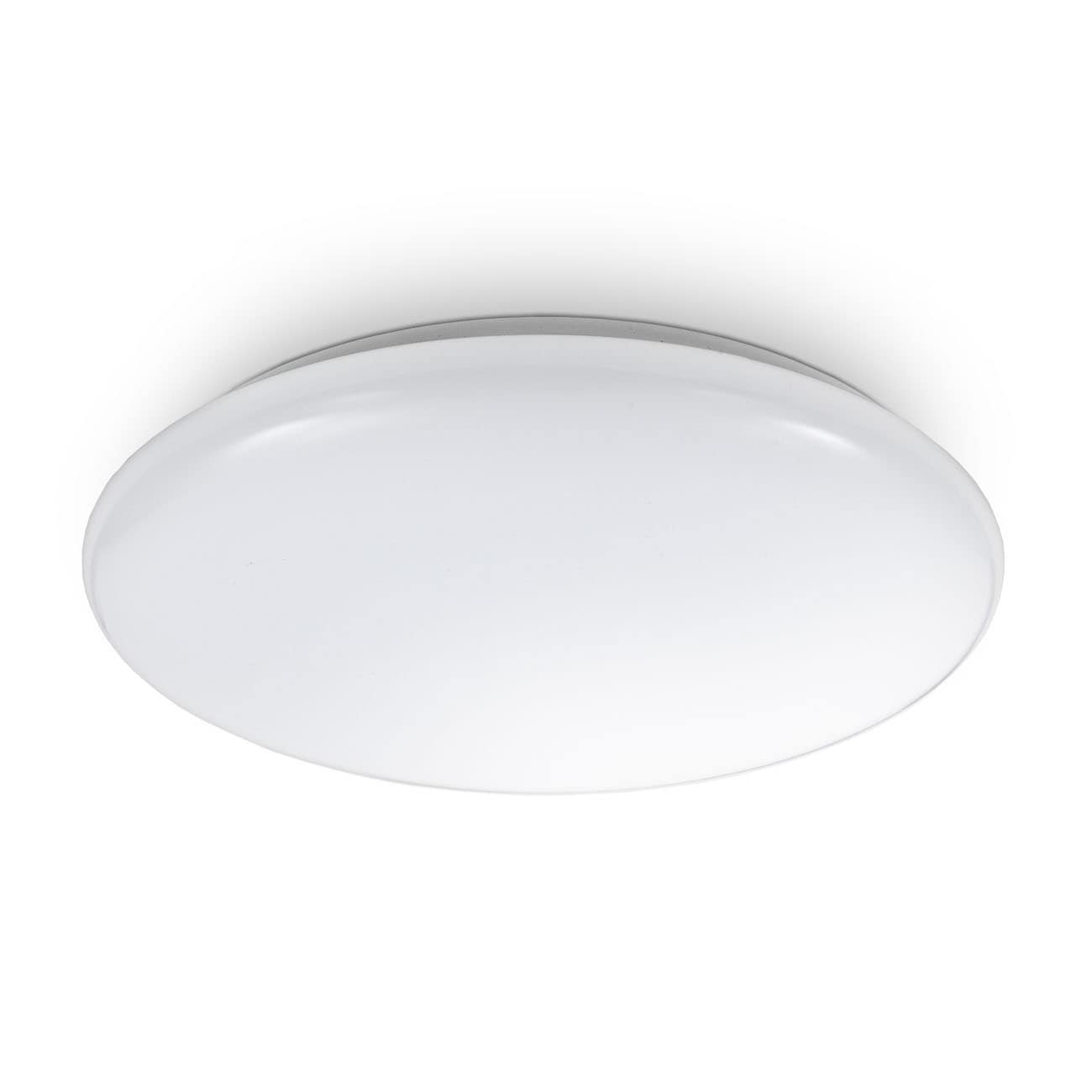 LED Deckenlampe 27,8cm - 1-flammig - Deckenleuchte flach 65mm Beleuchtung Flur Küche Bad inkl Leuchtmittel 12W 1200lm 4000K neutralweiß   | weiß - 1