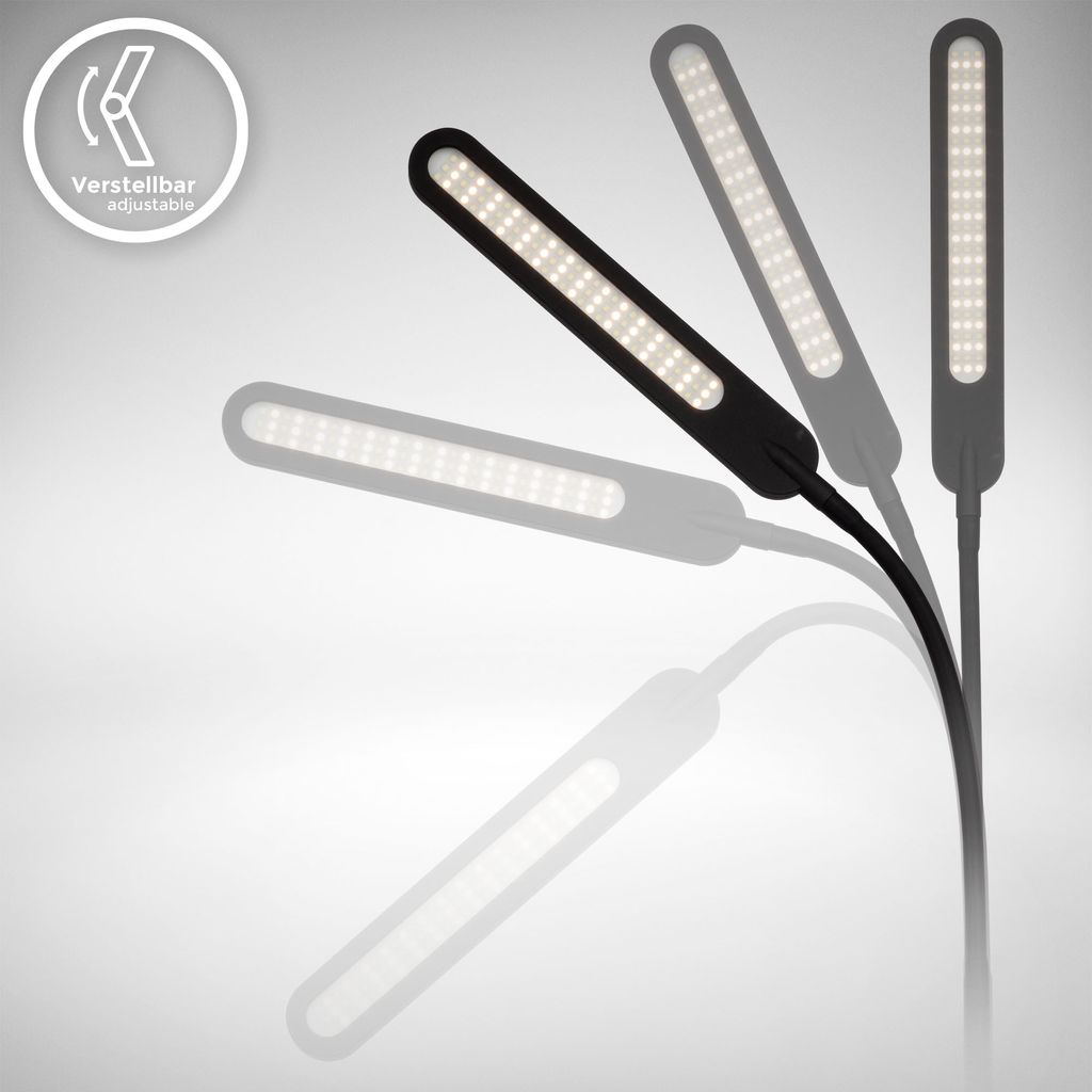 Stehlampe - 6.5W. 600lm. LED. dimmbar. touch. schwenkbar. CCT. Schwarz 6