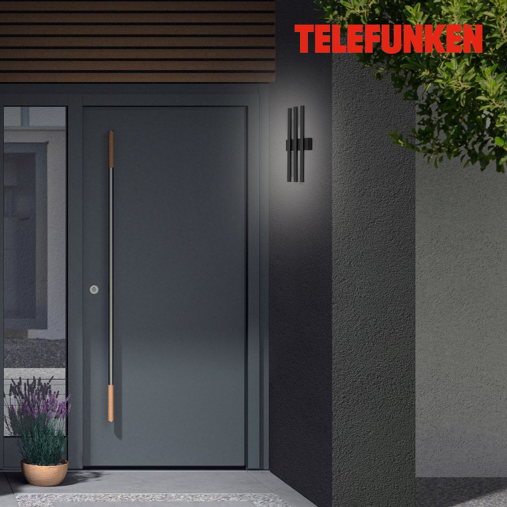 LED Außenleuchte 37 cm 3x12W 1170lm schwarz 8