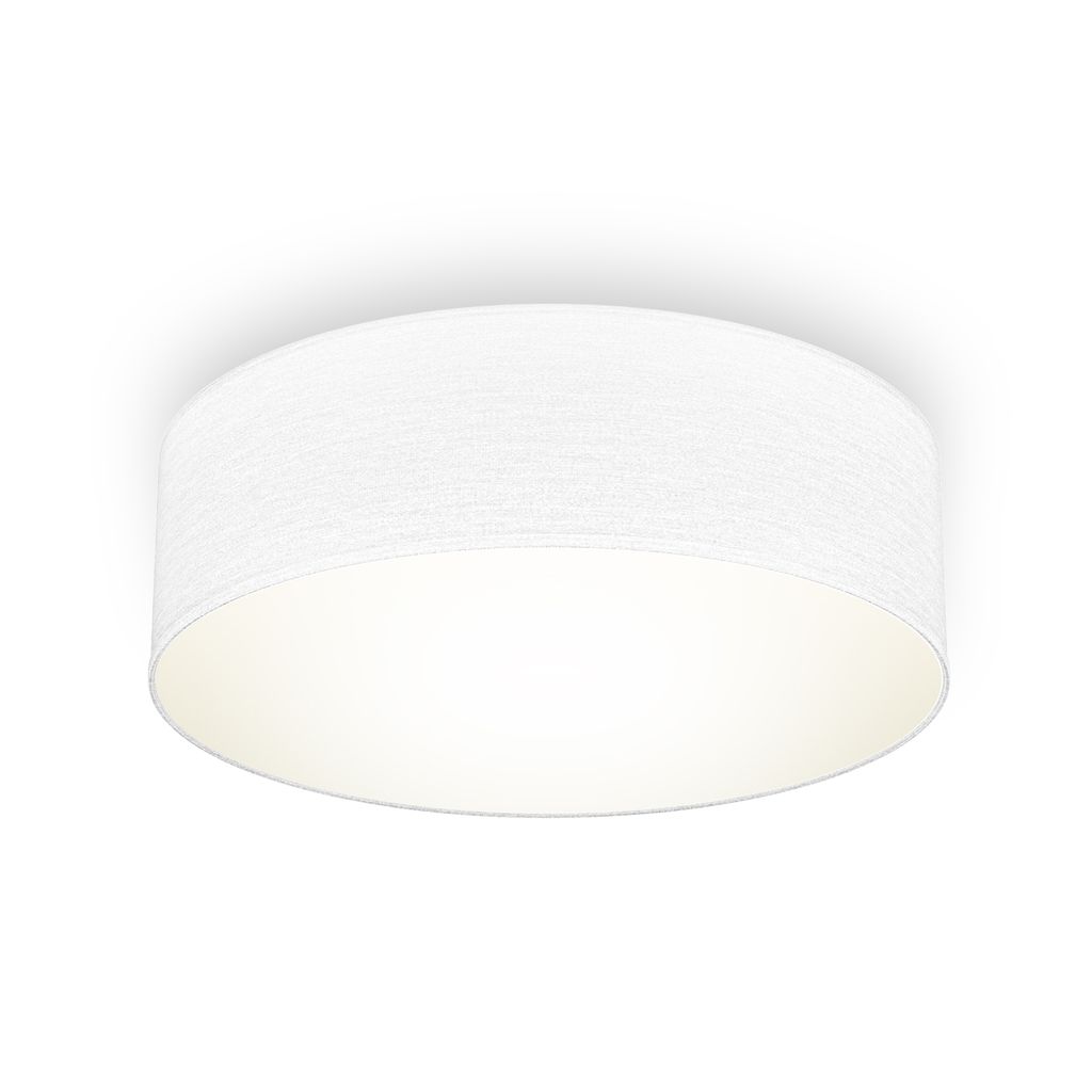 Deckenleuchte Ø30 cm - Stoffschirm. E27 Fassung. 1-flammig. weiß 10