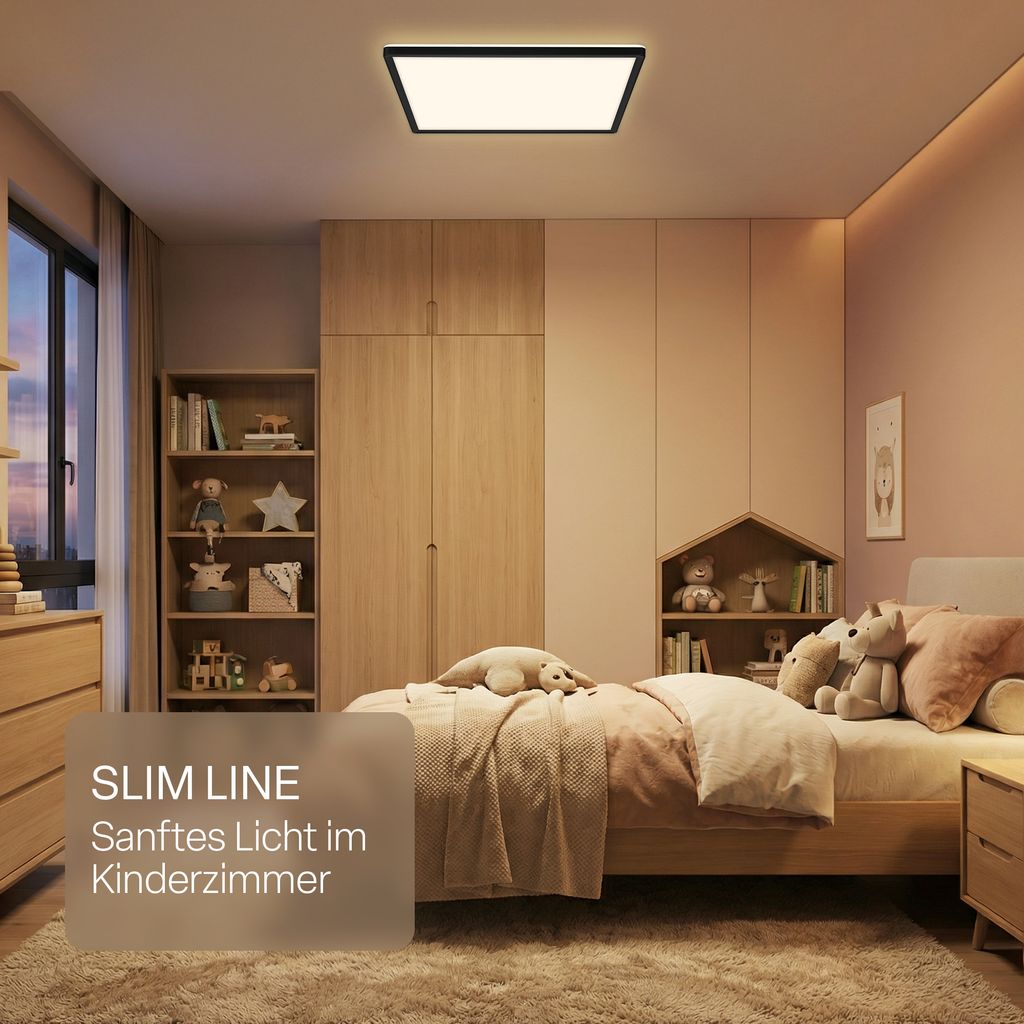LED Deckenlampe LED Panel Dimmbar Fernbedienung CCT Deckenleuchte IP44 12
