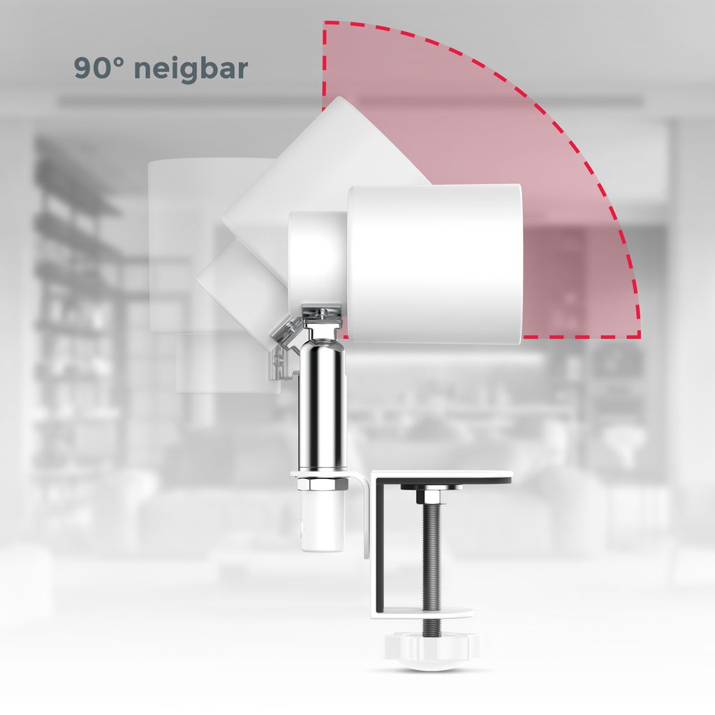Klemmlampe - 5W. 400lm. LED. mit Stecker. dimmbar. warmweiß. weiß 3