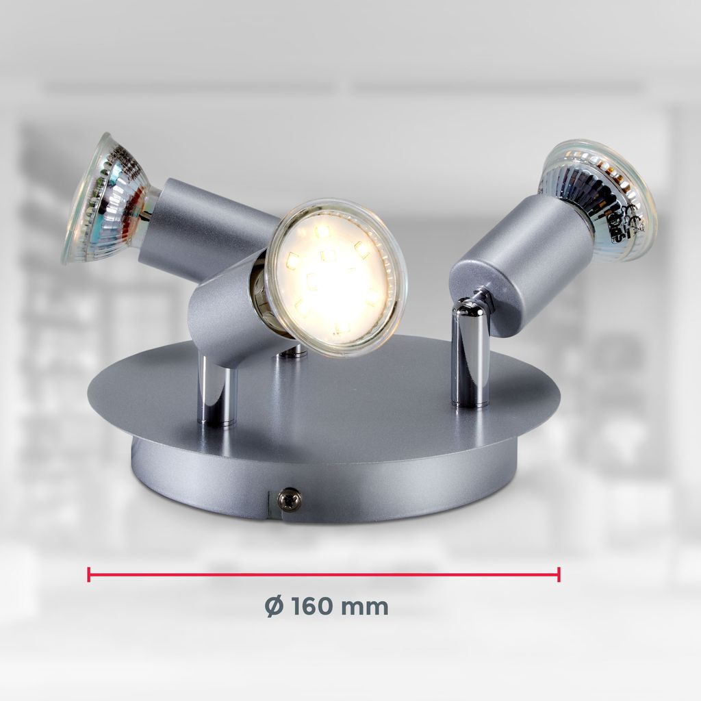 LED Spotleuchte / Deckenleuchte 3-flammig - Lunis 3 [Rund] 7
