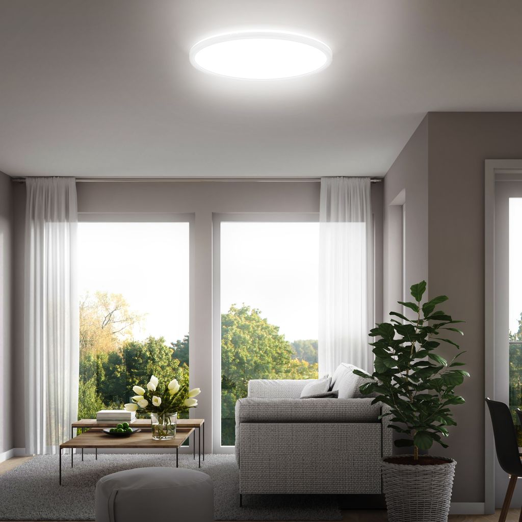 LED Panel Ø42 cm - 22W. 3000lm. flach. backlight. neutralweiß. weiß 3