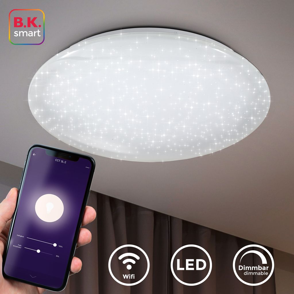 Deckenleuchte Ø50 cm - 40W. 4000lm. LED. smart. dimmbar. CCT. weiß 1