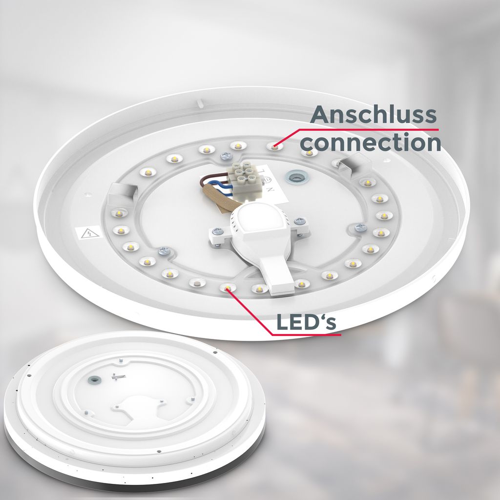 Deckenlampe Ø33 cm - 18W. 1800lm. LED. Sternenhimmel. neutralweiß. schwarz 5