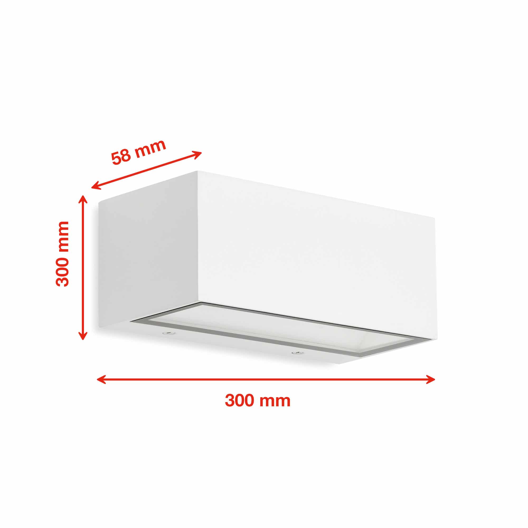 LED Außenwandleuchte Up- & Downlight 18x7x9cm - 1-flammig - Wandleuchte Hauswand Fassade Metall-Glas IP44 12W 1300lm 4.000K neutralweiße Lichtfarbe I weiß - 5