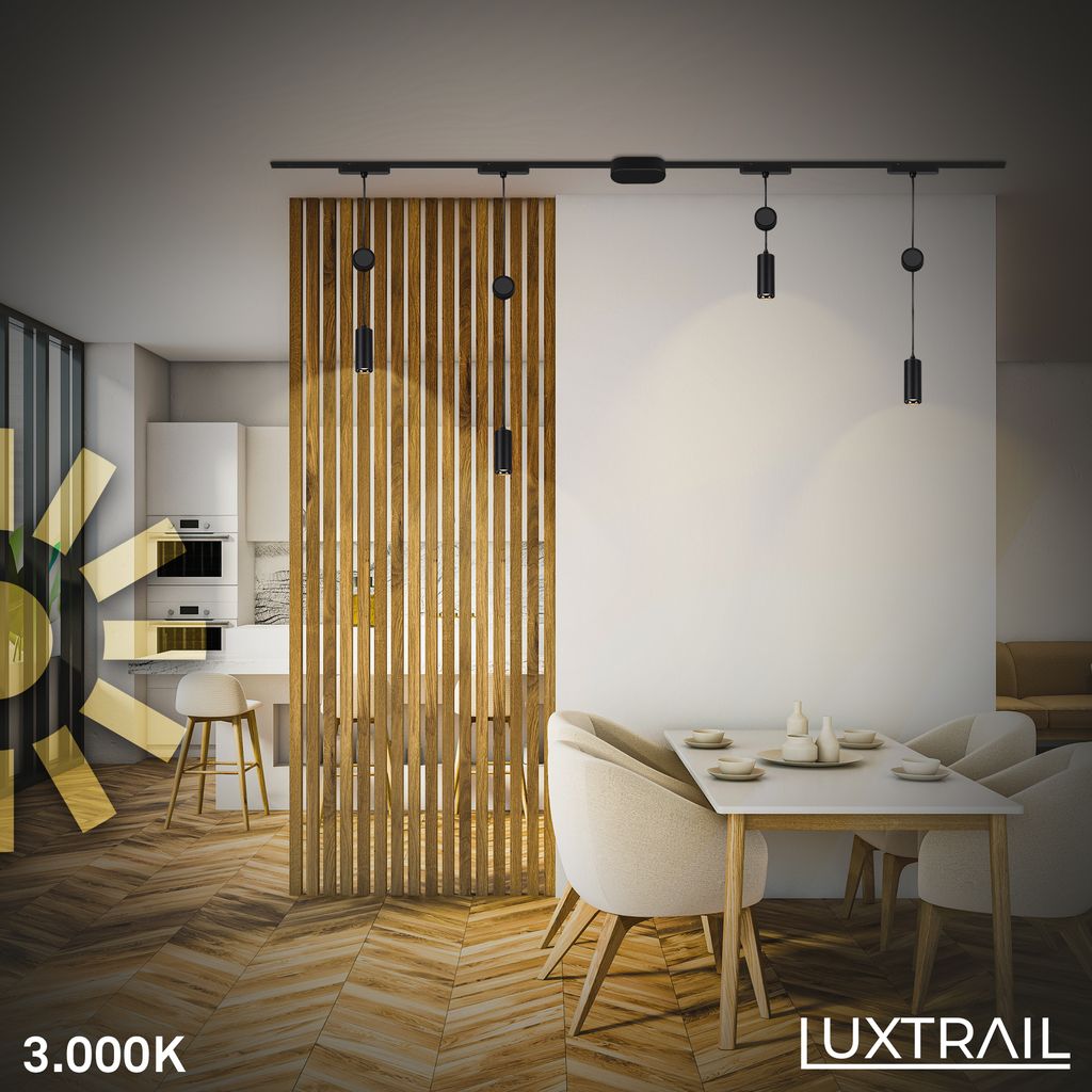 NV Track Schienensystem. LED Pendelleuchte. Höhenverstellbar. Schwarz 6