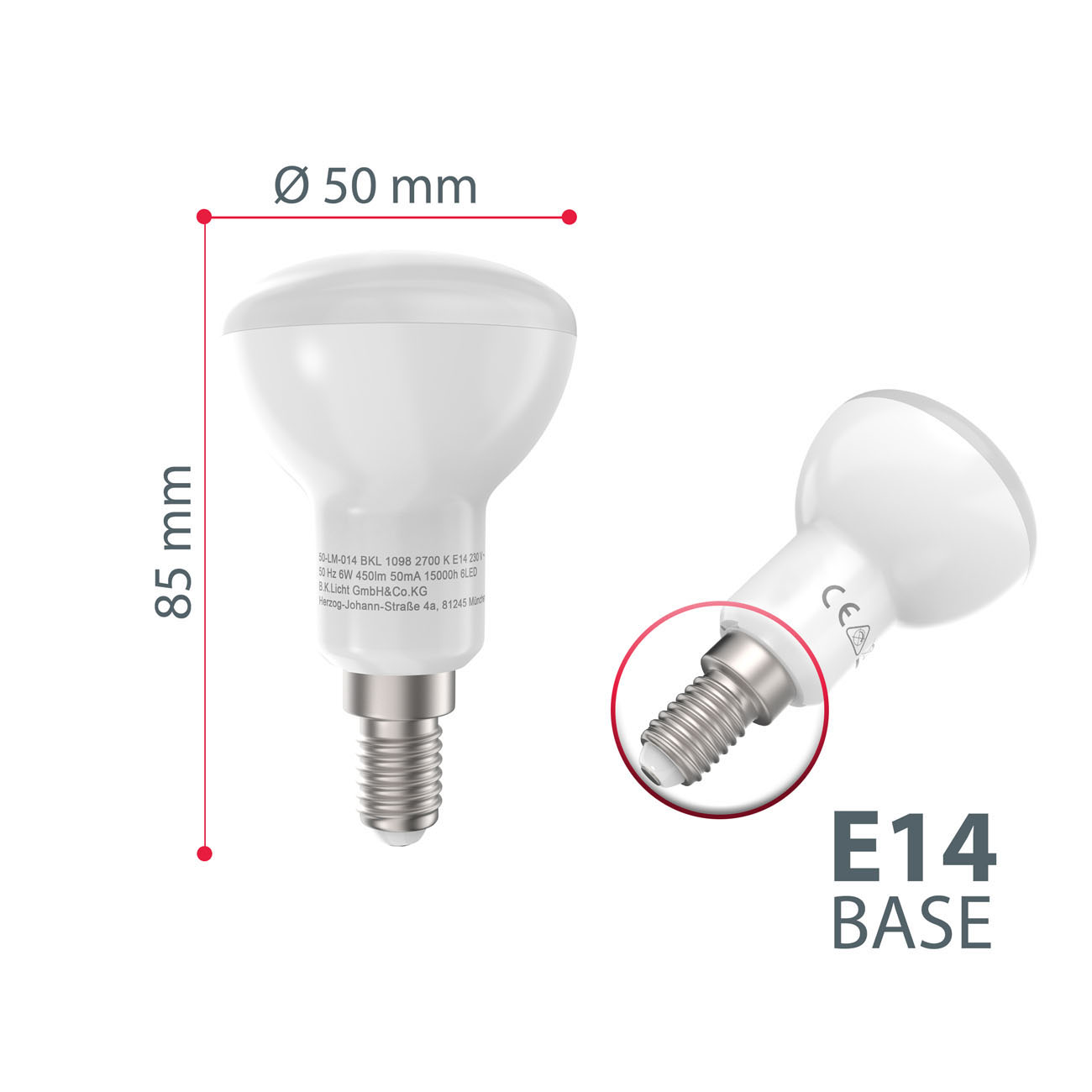 LED Leuchtmittel E14 6W Reflektorform | 5er Set - 4