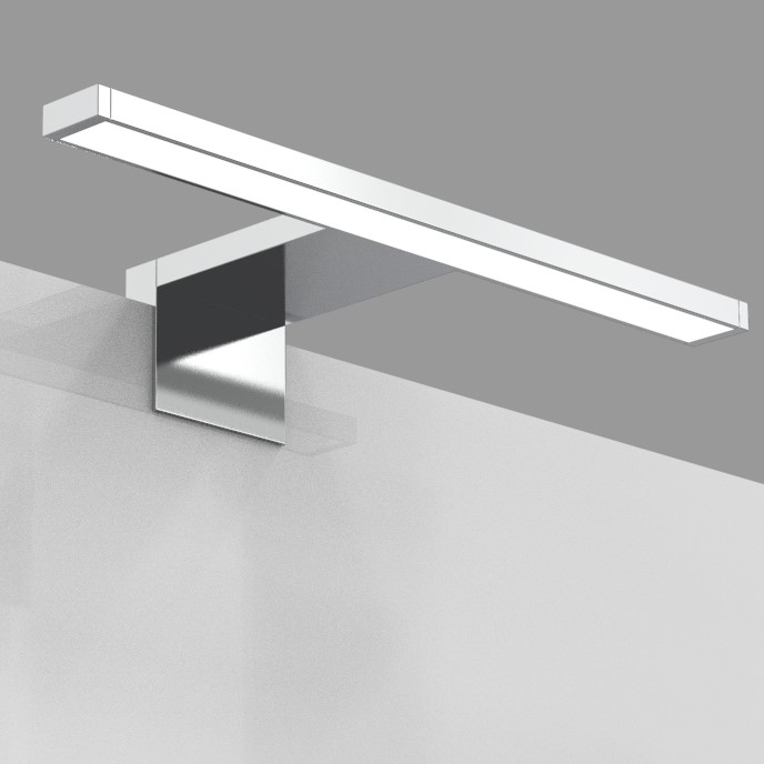 Spiegelleuchte - 5W. 550lm. LED. 2 in 1 Montage. 30cm. neutralweiß. chrom 9