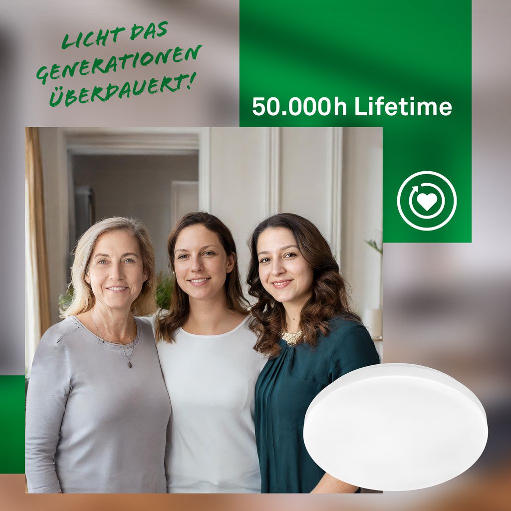 LED Deckenlampe Deckenleuchte Wohnzimmer Effizienzklasse A Flur 7