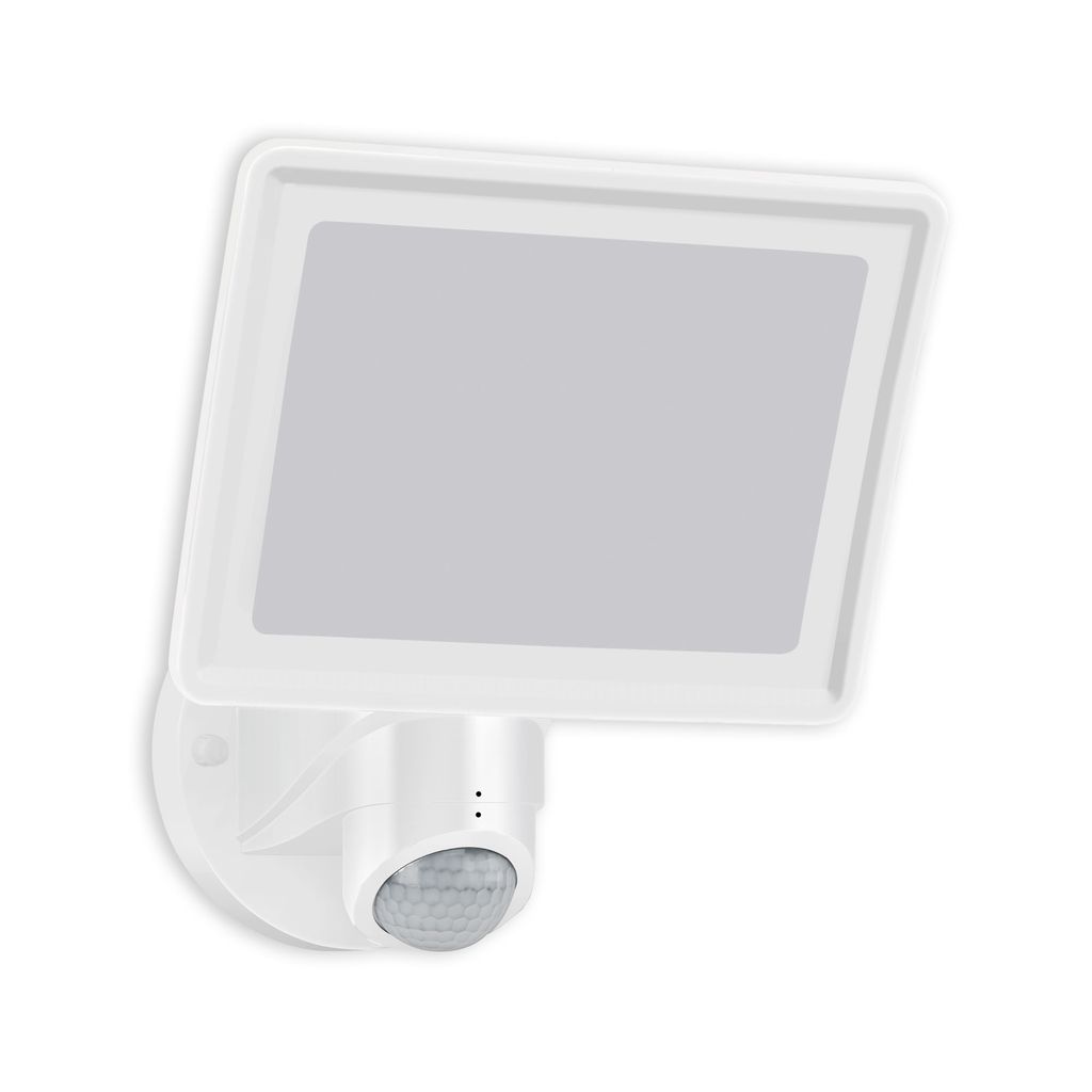 LED Aussenlampe mit Bewegungsmelder. Schwenkbare Wandlampe. IP44 Spritzwasserschutz. 20W. 2000lm. 4.000K neutralweißes Licht. Wandleuchte. Aussenlampe Wand. LED Strahler. Leuchtdauer einstellbar I Weiß  2