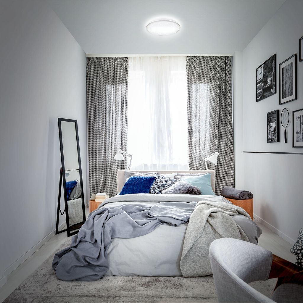 Deckenlampe Ø28 cm - 18W. 2000lm. LED. Sternenhimmel. neutralweiß. silberfarbig 3