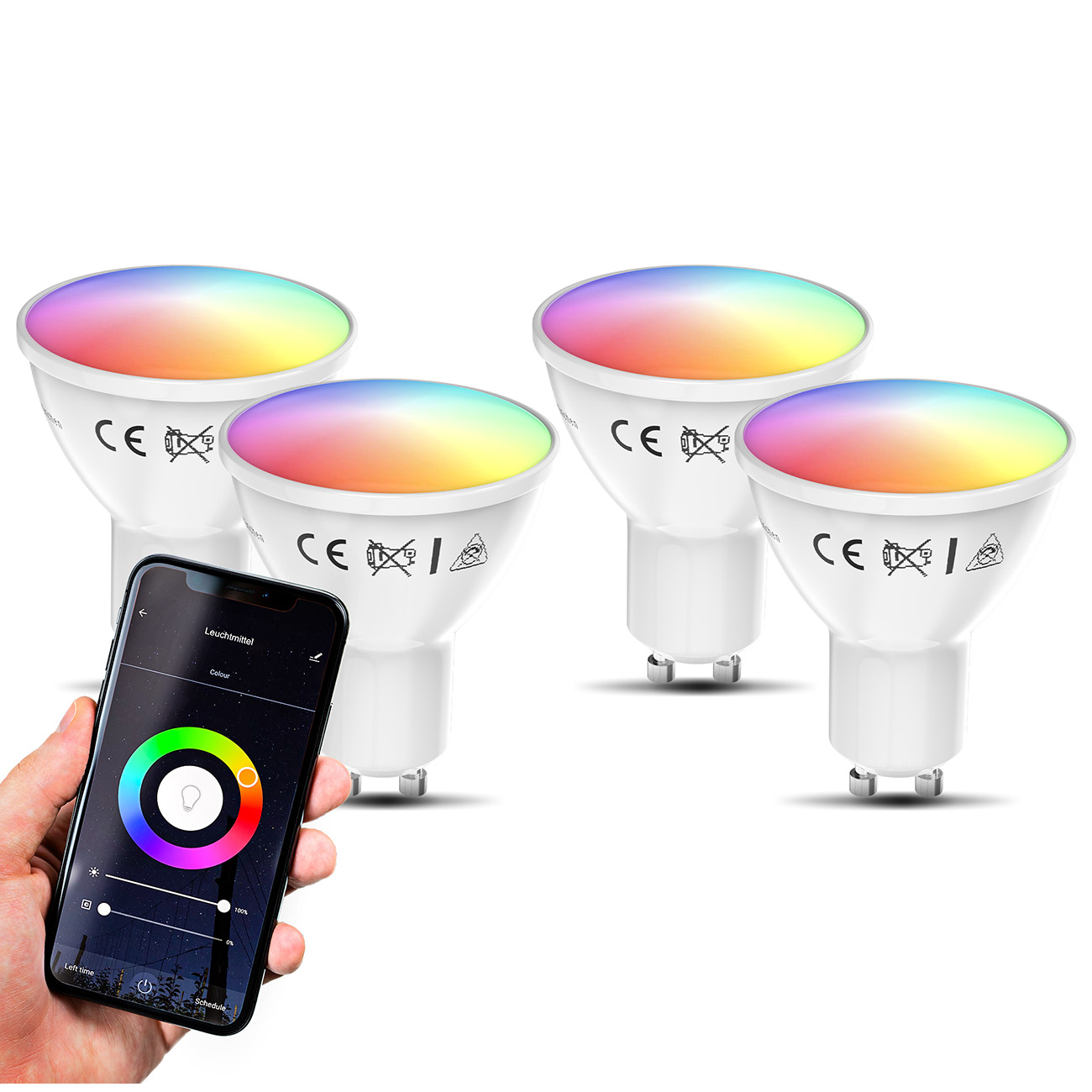 WiFi LED Leuchtmittel RGB + CCT GU10 | 4er Set - 3