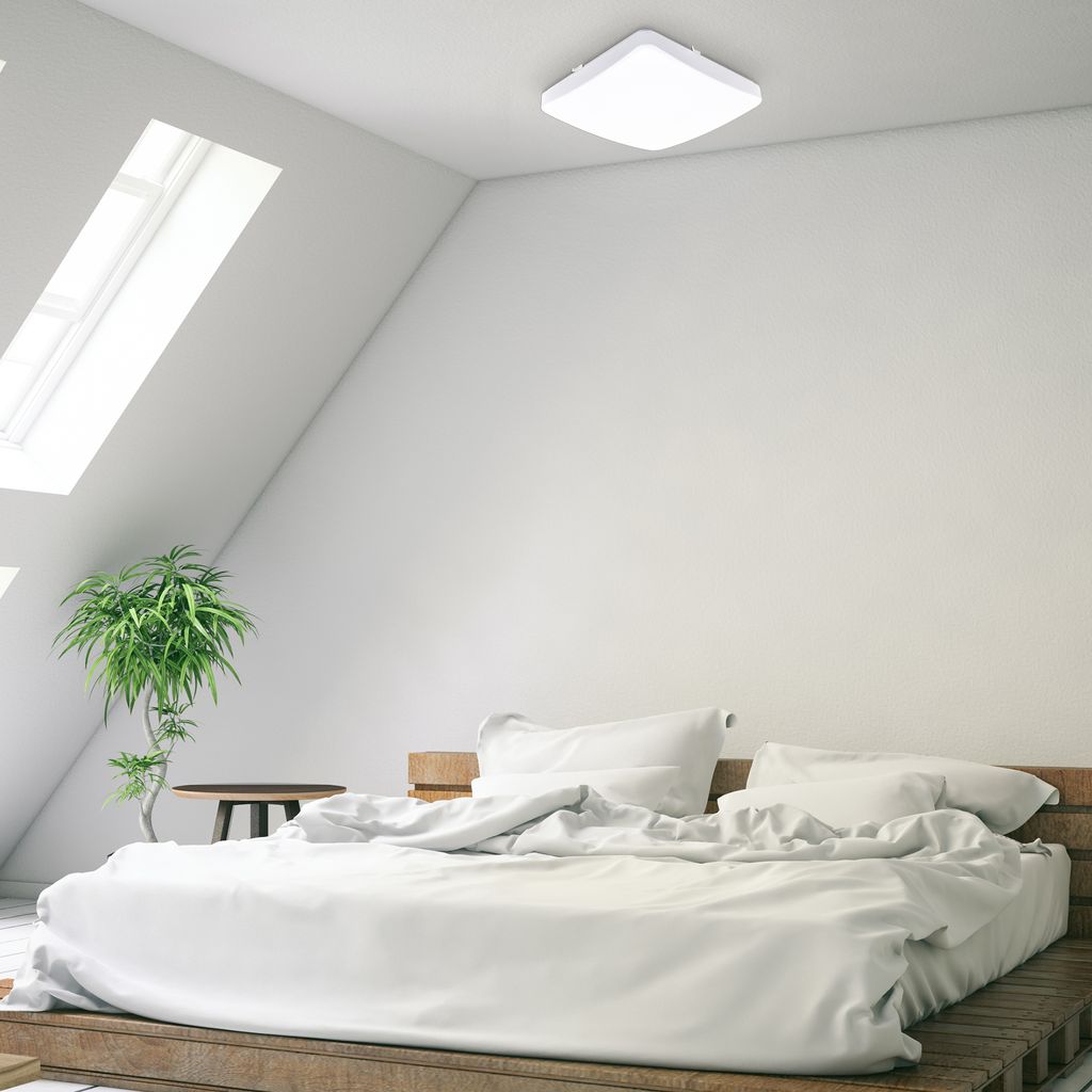 Deckenleuchte 27x27 cm - 12W. 1200lm. LED. warmweiß. weiß 3