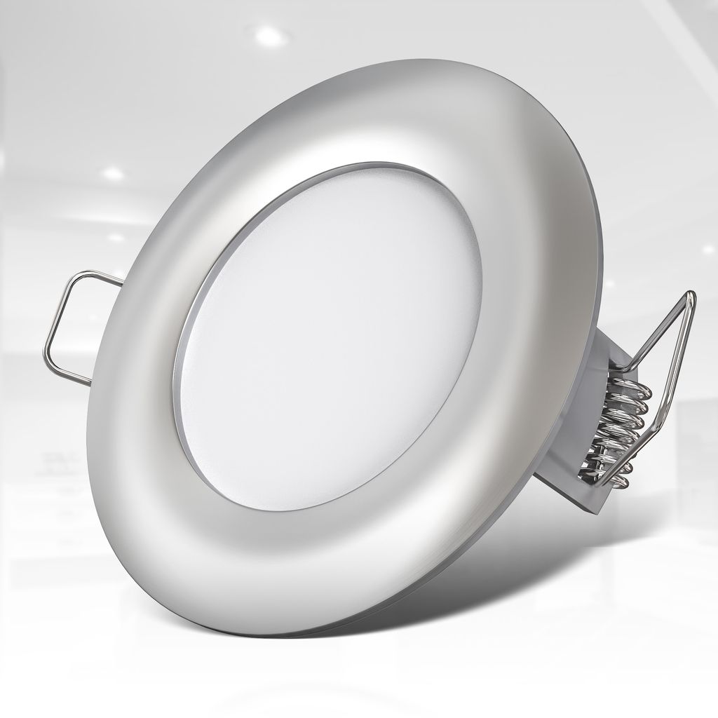 LED Einbauleuchte nickel 5er SET 5W 4