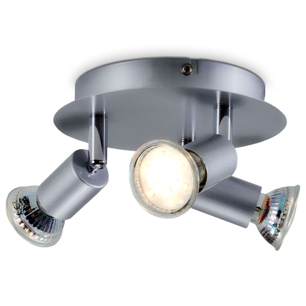 Deckenstrahler - 8.7W. 780lm. LED. schwenkbar. GU10. warmweiß. silberfarbig 0