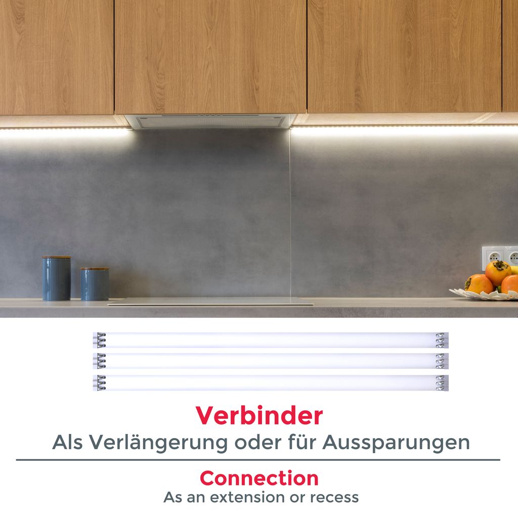 LED Streifen 4x50 cm - schalter. silikonbeschichtet. selbstklebend. neutralweiß 2