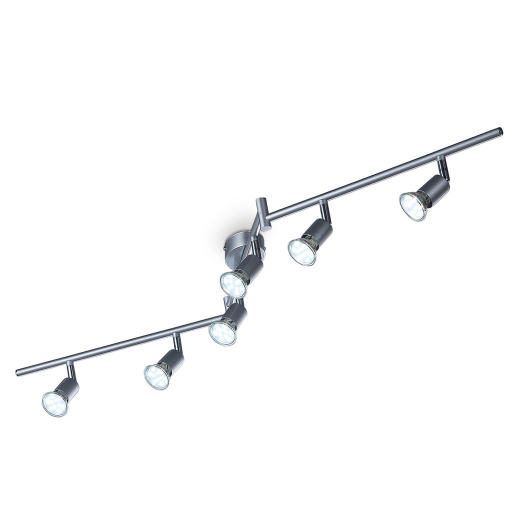 Deckenstrahler - 17.4W. 1560lm. LED. schwenkbar. GU10. warmweiß. silberfarbig 7