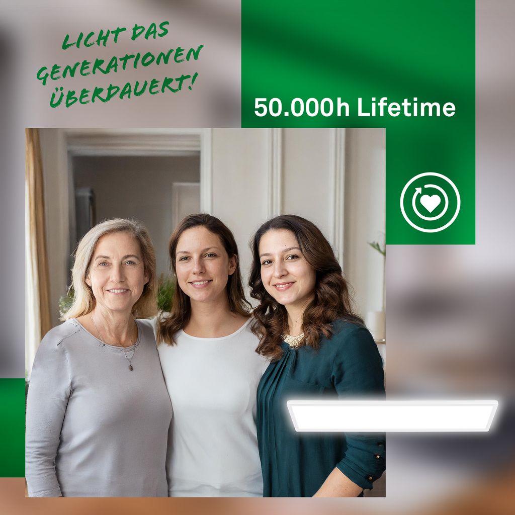 LED Panel flach 98cm - Backlight. 4800 Lumen. 21W. 4000K neutralweiß. weiß 7