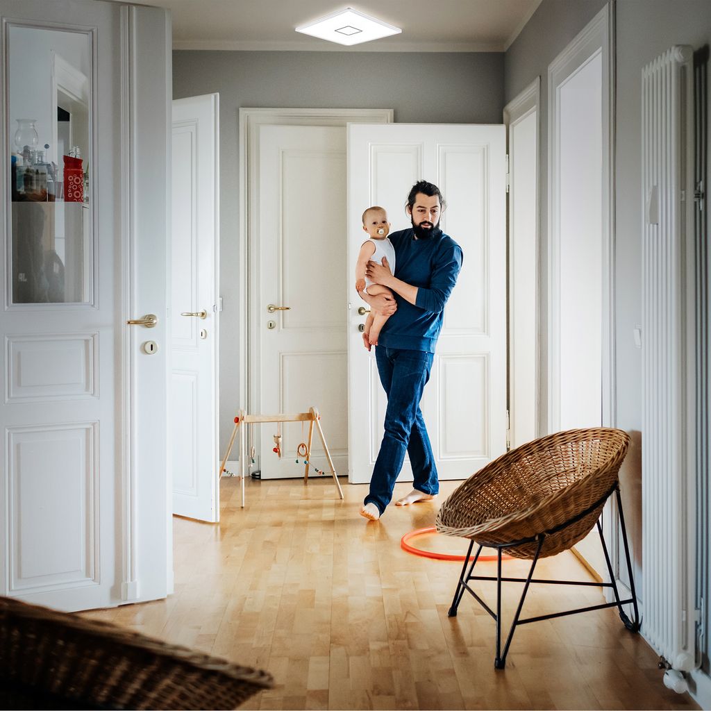 Deckenleuchte Ø29.3 cm - 18W. 2400lm. LED. neutralweiß. quadratisch. silberfarbig 5