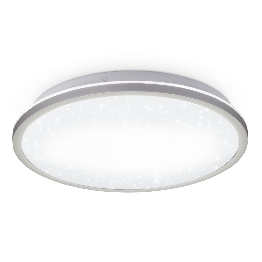 Deckenlampe Ø28 cm - 18W. 2000lm. LED. Sternenhimmel. neutralweiß. silberfarbig 2