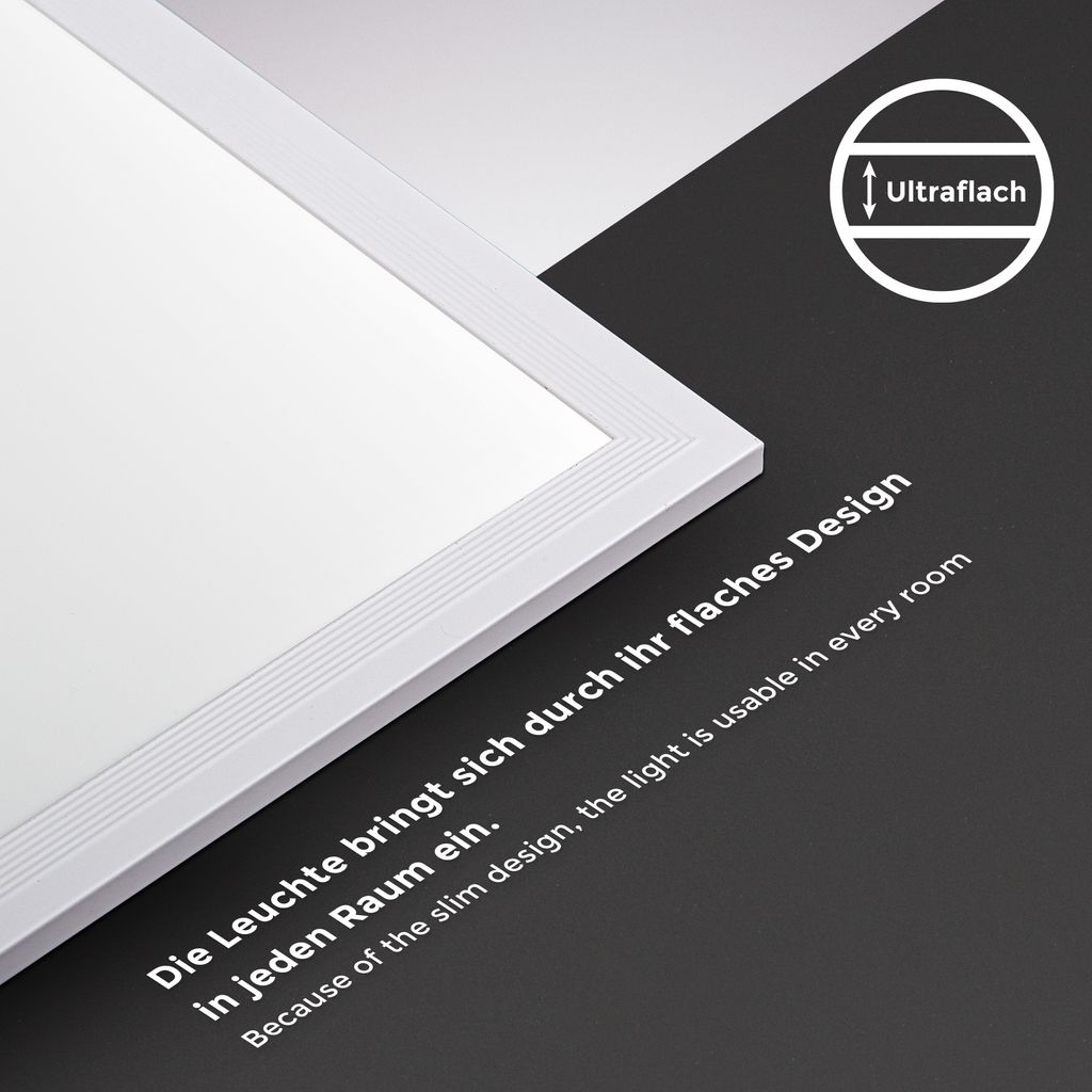 LED Panel 29.5x29.5 cm - 12W. 1300lm. neutralweiß. weiß 6