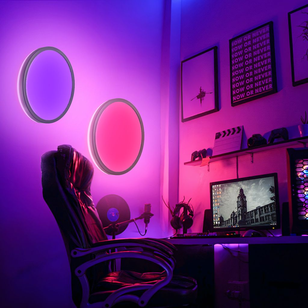 LED Panel 42 cm - 22W. 2700lm. dimmbar. Fernbedienung. RGBW. schwarz 3