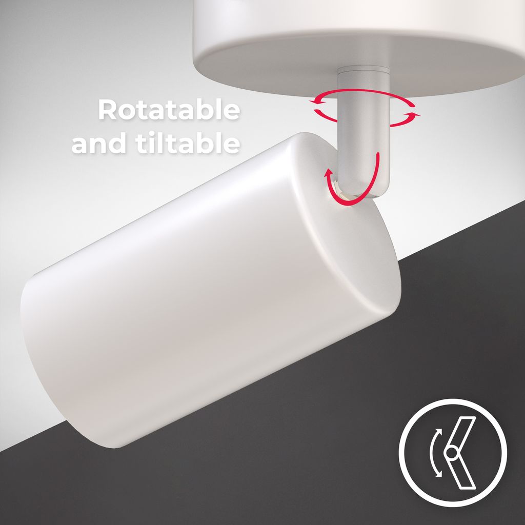 Wandlampe - schwenkbar. GU10 Fassung. max. 9W. weiß 9