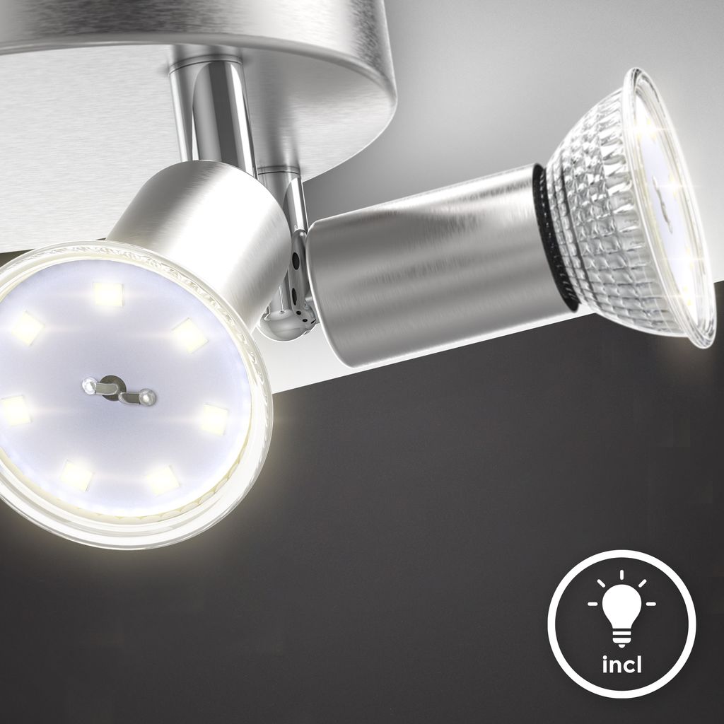 Deckenstrahler - 11.6W. 1040lm. LED. schwenkbar. GU10. Rondell. warmweiß. matt-nickel 2
