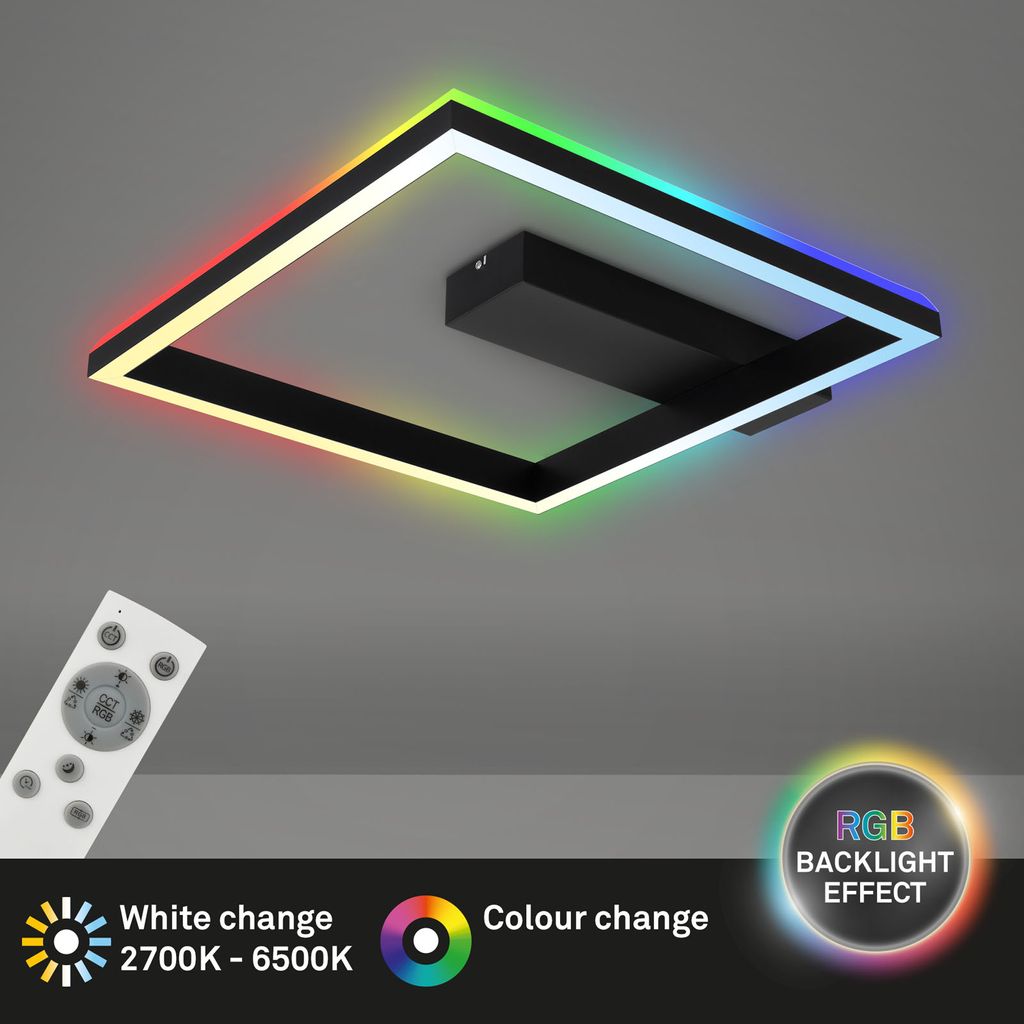 RGB CCT LED Deckenleuchte. 57cm. LED-Platine. 20 W. 1800 lm. schwarz 1