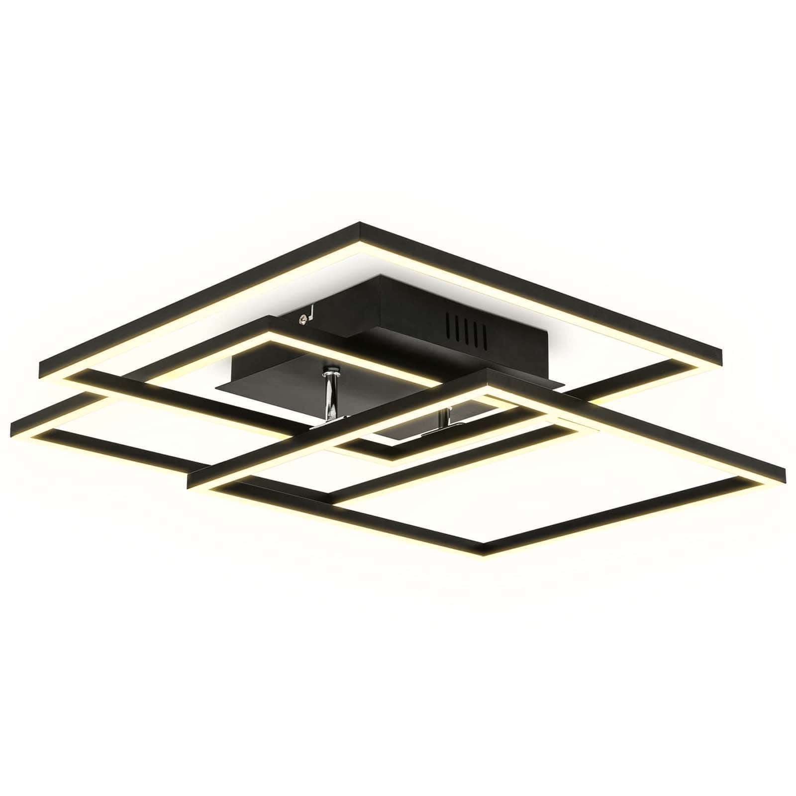 LED Frame Deckenleuchte 3-flammig schwenkbar schwarz - 1